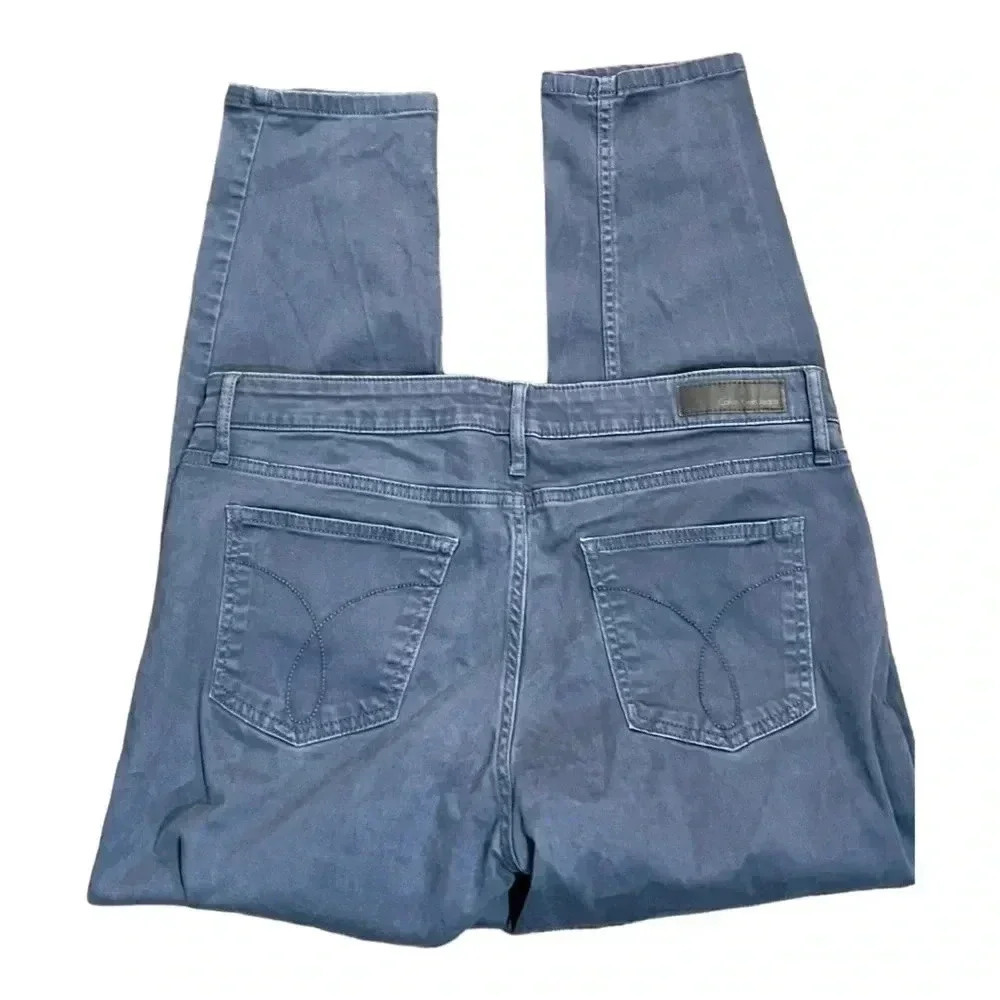 Calvin Klein Jeans size 12 slate blue ankle skinny pants EUC - Picture 3 of 12